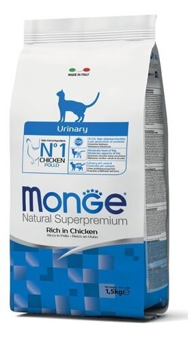 Monge Dry Cat Adult Urinary 1,5 kg, sausas pašaras suaugusioms katėms