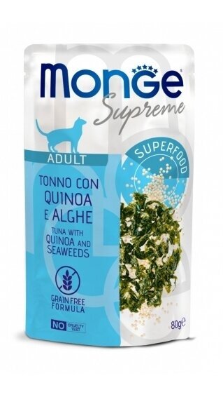 Monge SUPREME Adult Cat, tunas su bolivine balanda ir jūrų dumbliais 80g Monge SUPREME Adult Cat, tunas su bolivine balanda ir jūrų dumbliais 80g