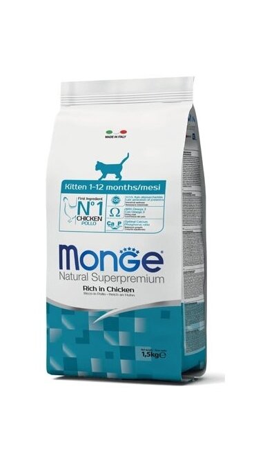 Monge Dry Cat Kitten, sausas pašaras kačiukams Monge Dry Cat Kitten, sausas pašaras kačiukams