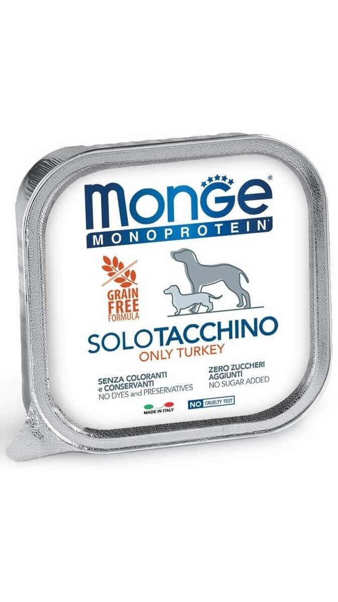 Monge Monoprotein "Solo" paštetas, tik kalakutiena, 150g