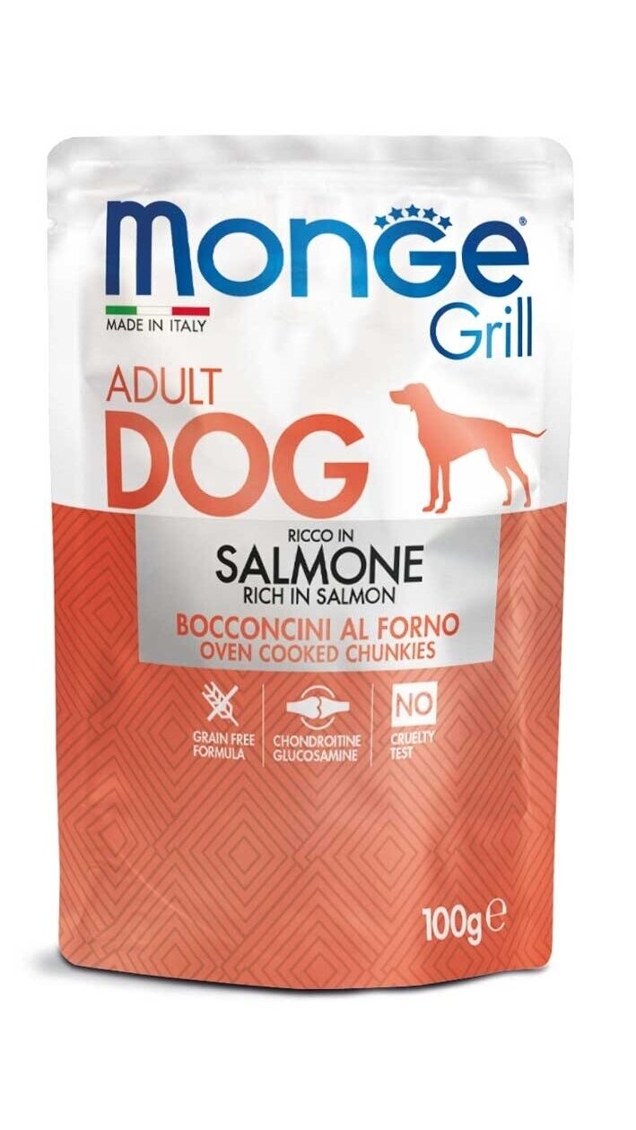 Monge Grill Multipack konservai šunims– ėriena su daržovėmis, kiauliena, lašiša, 100g x 12 3