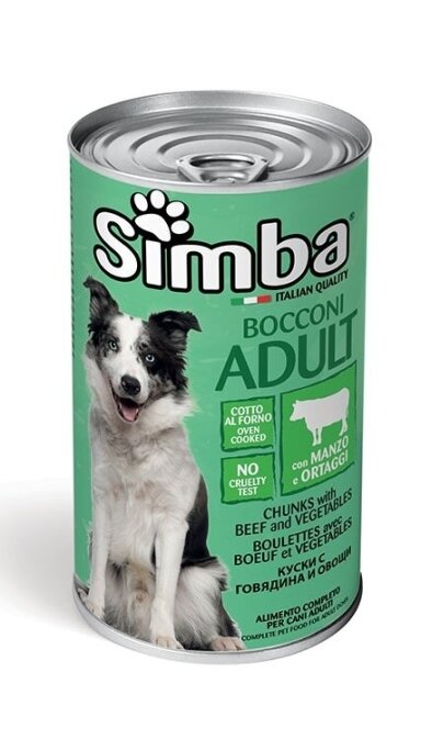 SIMBA Wet DOG Chunkies su jautiena ir daržovėmis 1230 g SIMBA Wet DOG Chunkies su jautiena ir daržovėmis 1230 g
