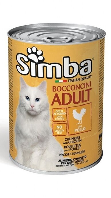 SIMBA Wet CAT Chunkies with chicken 415 g gabalėliai su vištiena SIMBA Wet CAT Chunkies with chicken 415 g gabalėliai su vištiena