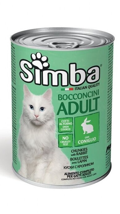 SIMBA Wet CAT Chunkies with rabbit 415 g gabalėliai su triušiena SIMBA Wet CAT Chunkies with rabbit 415 g gabalėliai su triušiena