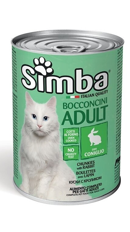 SIMBA Wet CAT Chunkies with rabbit 415 g gabalėliai su triušiena SIMBA Wet CAT Chunkies with rabbit 415 g gabalėliai su triušiena