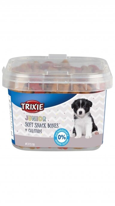 TRIXIE Junior Minkšti kauliukai su kalciu, 140 g TRIXIE Junior Minkšti kauliukai su kalciu, 140 g